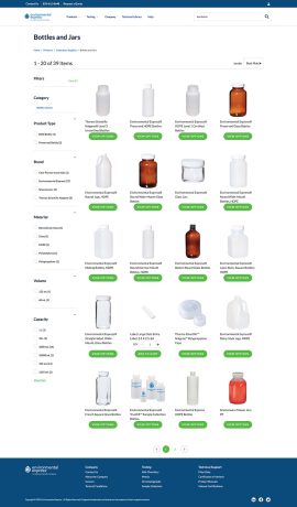 Environmental Express Redesigned Category Page.