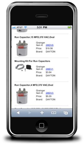 Grainger Mobile Pilot Screenshots - Search Results 2